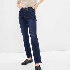 Mid Rise Straight Jeans